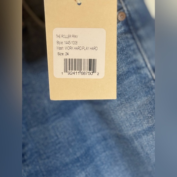 MOTHER The Roller Fray, NWT, Size 24, color: Work Hard Play Hard - Picture 6 of 14